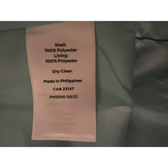 Talbots Blazer Jacket Women's 10P Aqua Blue Tweed Lined One Button Office Career - Picture 11 of 12